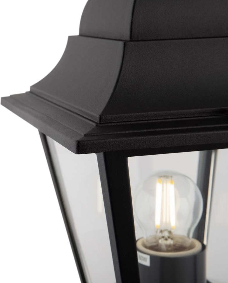 O003FL-01B Maytoni Abbey Road черный уличный столбик 116см, IP44, E27*1*60W