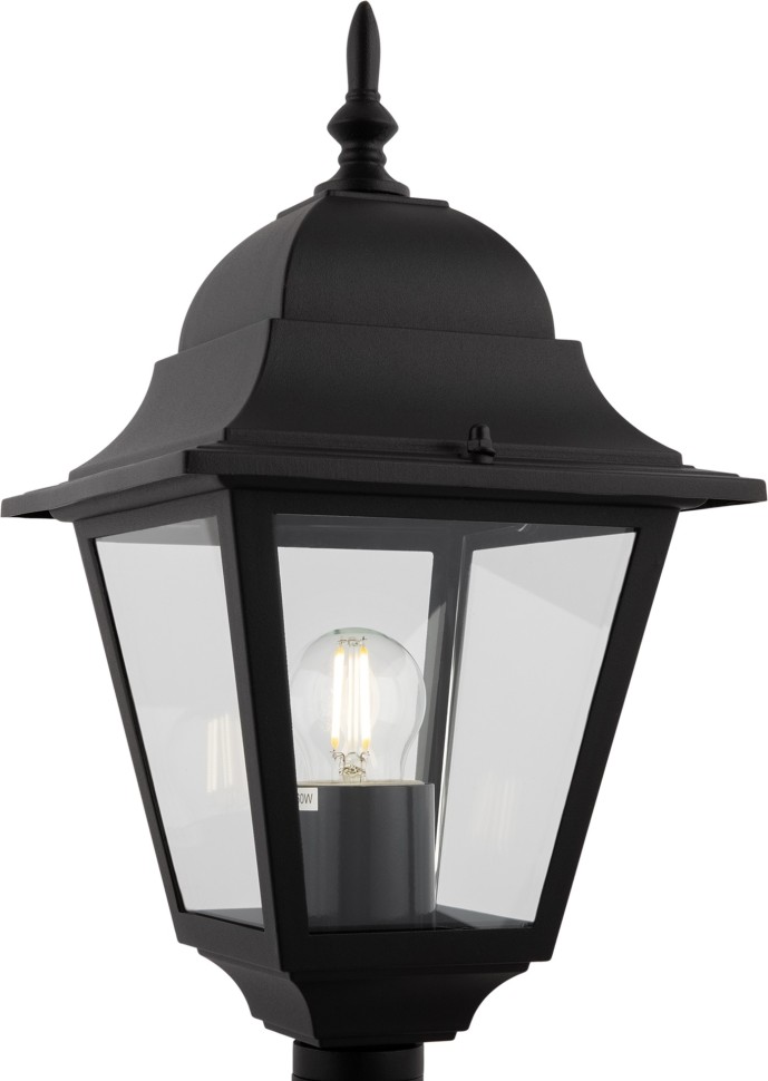 O003FL-01B Maytoni Abbey Road черный уличный столбик 116см, IP44, E27*1*60W