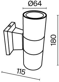 O574WL-02W Maytoni Уличный настенный светильник Bowery, белый, GU10*2*50W