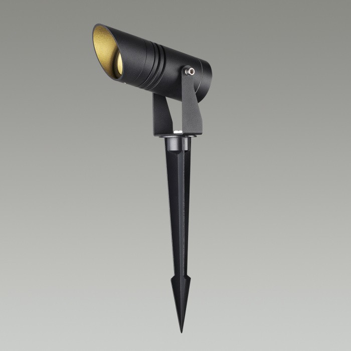 6648/6GL3 ODEON LIGHT Ландшафтный светодиодный светильник STIMA, металл, черный, IP65, 6W, 3000K, 30°, AC85-265V