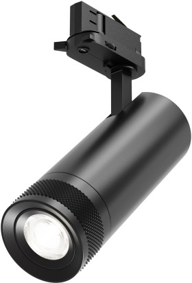 TR198-3-20W4K-Z-B Maytoni Technical Черный трековый LED трехфазный светильник Focus Zoom, 20W, 4000K, 220V