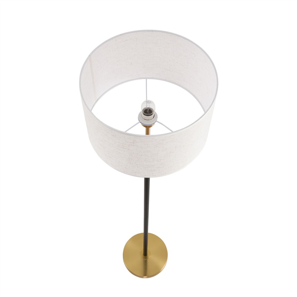 8358/1F LUMION CLASSI Торшер IRISA E27*1*60W, медь/черный/белый, металл/текстиль