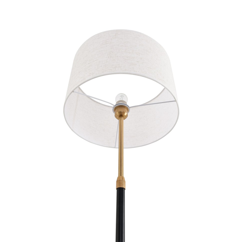 8358/1F LUMION CLASSI Торшер IRISA E27*1*60W, медь/черный/белый, металл/текстиль