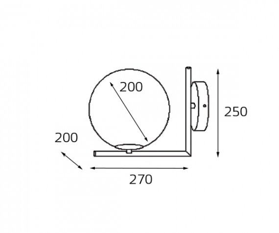 AP 6212/200 Italline Настенный светильник Bolla  brass