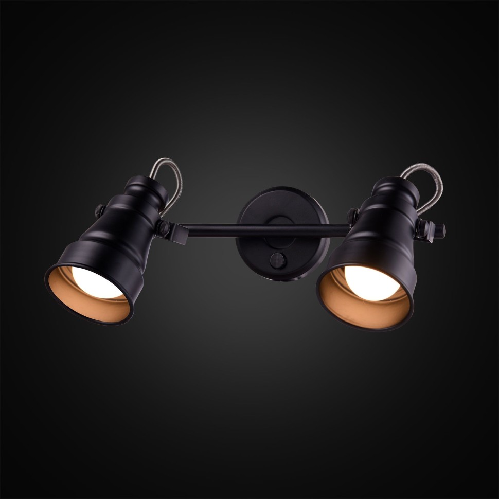 CL541521 Citilux Спот черный Бейкер, с выключателем, E14*2*60W