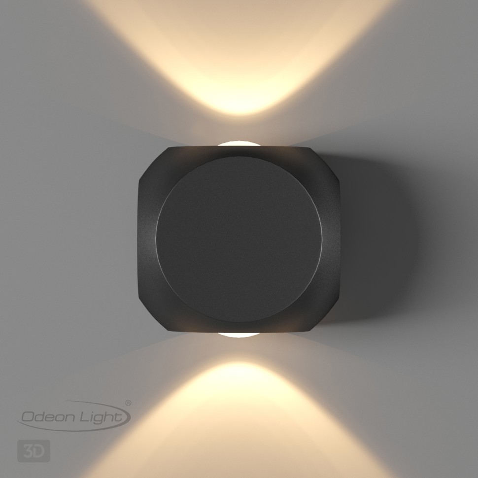 4222/4WL ODEON LIGHT Miko светодиодная архитектурная подсветка IP54, черная, 4W, 3200K