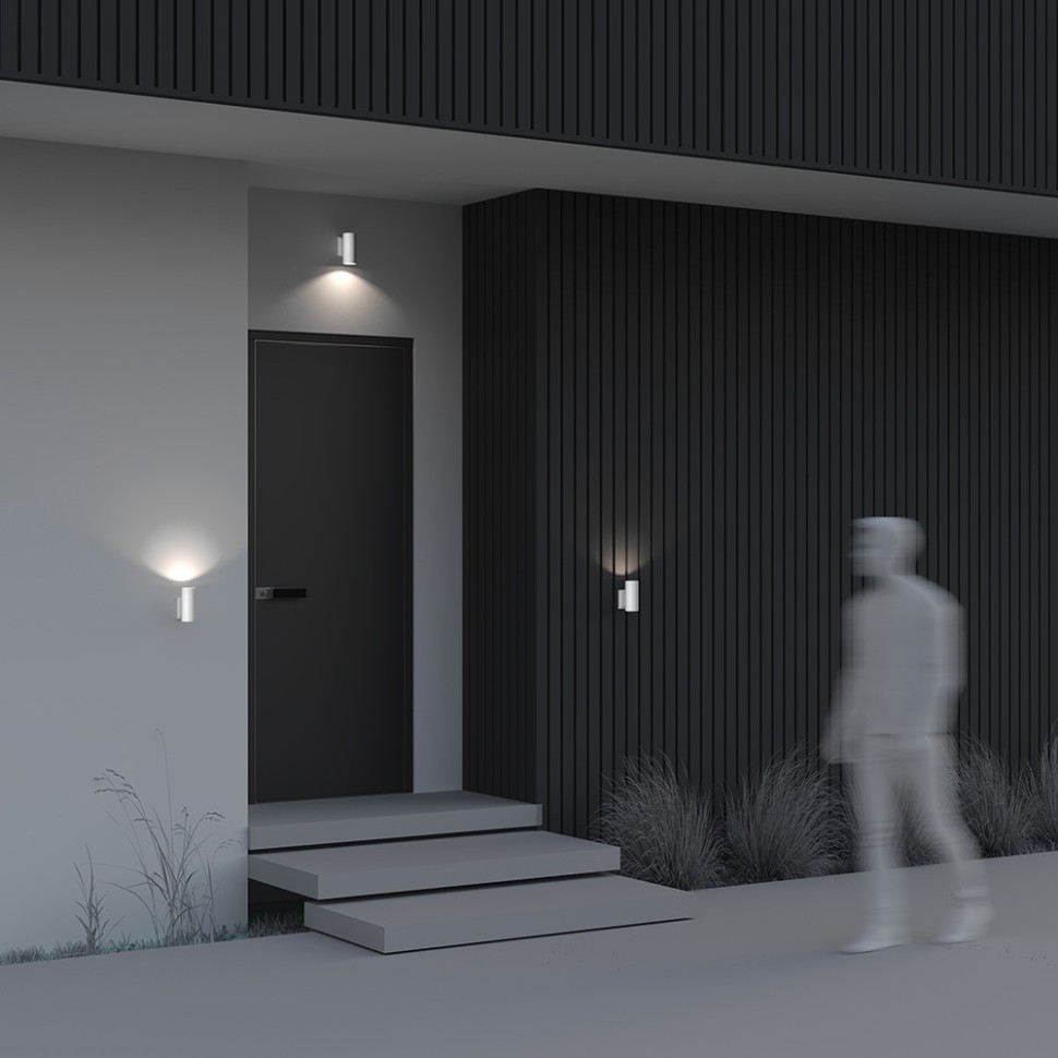 O574WL-01W Maytoni Уличный настенный светильник Bowery, белый, GU10*1*50W