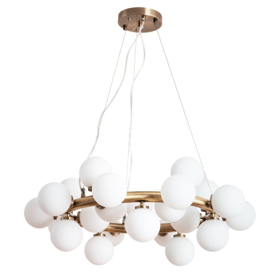A3988SP-25AB ARTE LAMP подвесная люстра Bolla-Piccolo G9*25*25W, бронза, белый, диаметр 72см