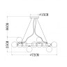 A3988SP-25AB ARTE LAMP подвесная люстра Bolla-Piccolo G9*25*25W, бронза, белый, диаметр 72см