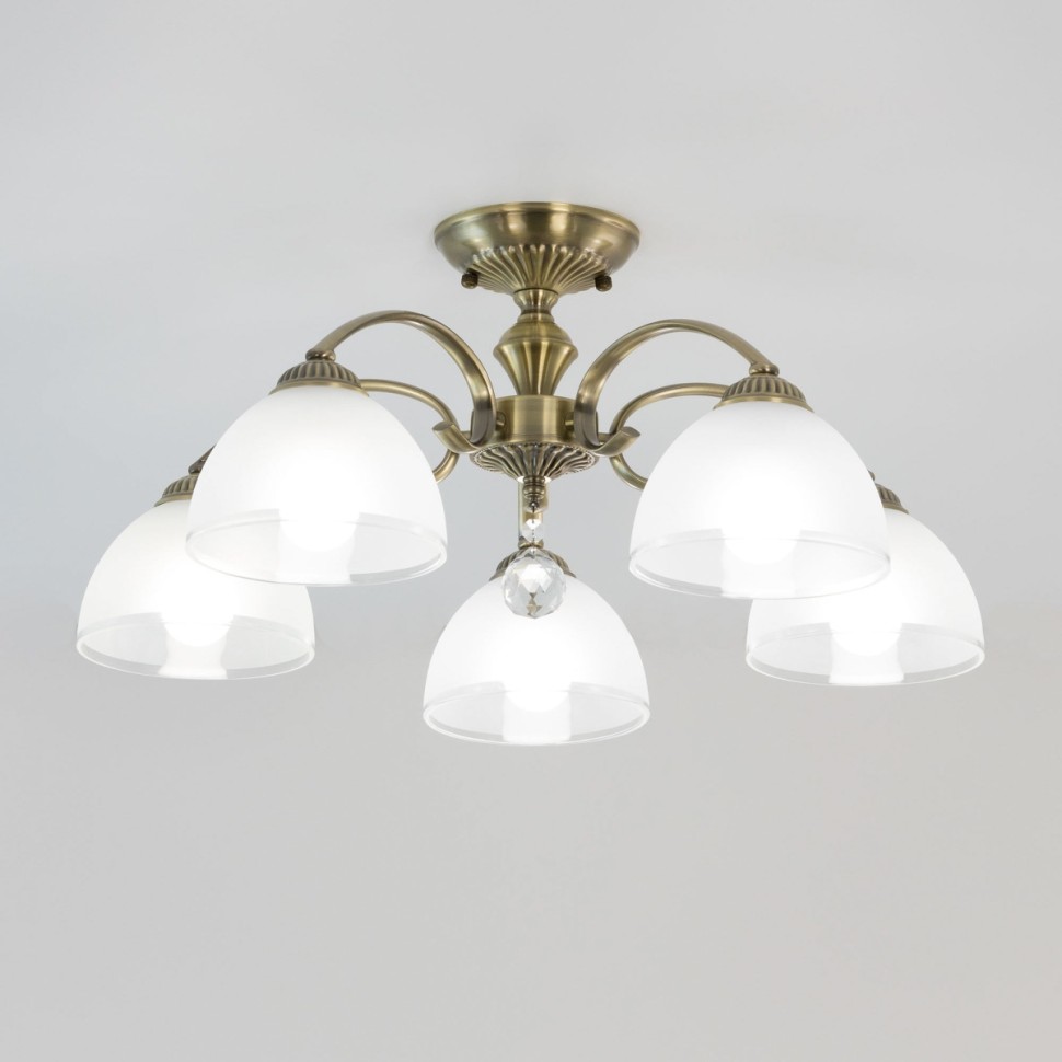 CL417153 CITILUX классическая потолочная люстра Франческа, E27*5*75W, бронза, 58см диаметр