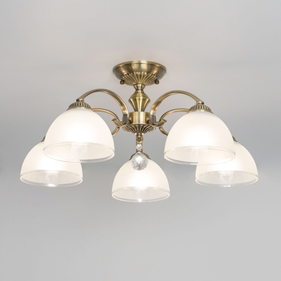 CL417153 CITILUX классическая потолочная люстра Франческа, E27*5*75W, бронза, 58см диаметр