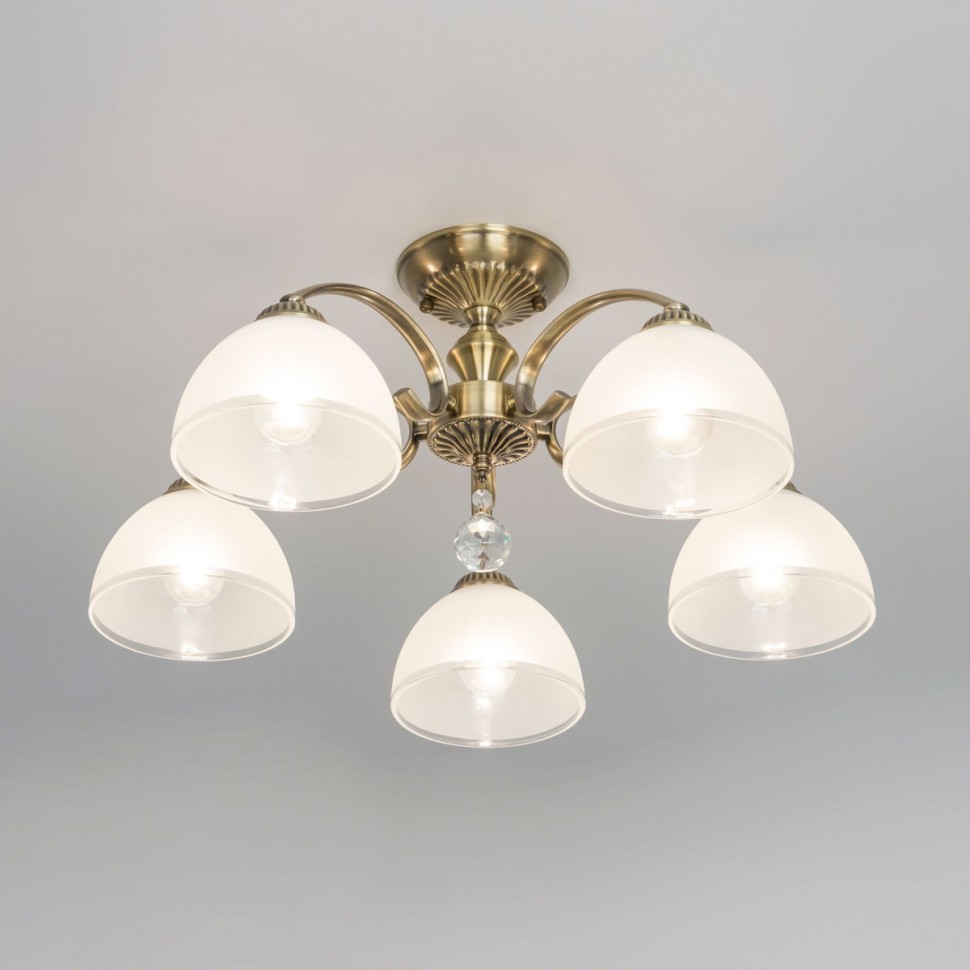 CL417153 CITILUX классическая потолочная люстра Франческа, E27*5*75W, бронза, 58см диаметр