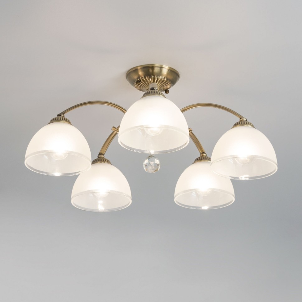CL417153 CITILUX классическая потолочная люстра Франческа, E27*5*75W, бронза, 58см диаметр