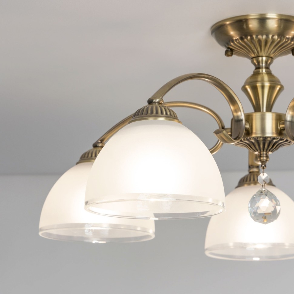 CL417153 CITILUX классическая потолочная люстра Франческа, E27*5*75W, бронза, 58см диаметр