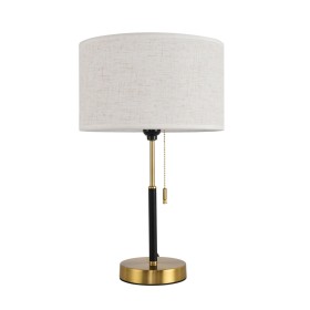 8358/1T LUMION CLASSI Настольная лампа IRISA E27*1*60W, медь/черный/белый, металл/текстиль