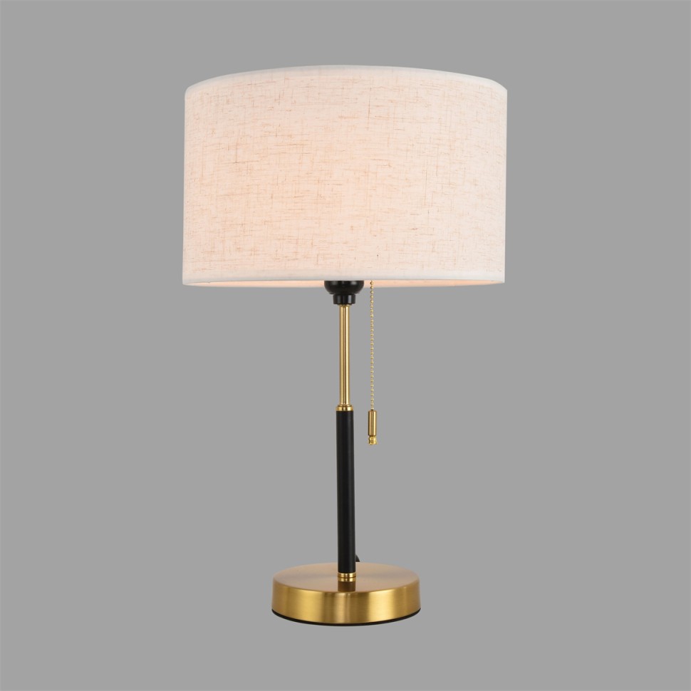 8358/1T LUMION CLASSI Настольная лампа IRISA E27*1*60W, медь/черный/белый, металл/текстиль