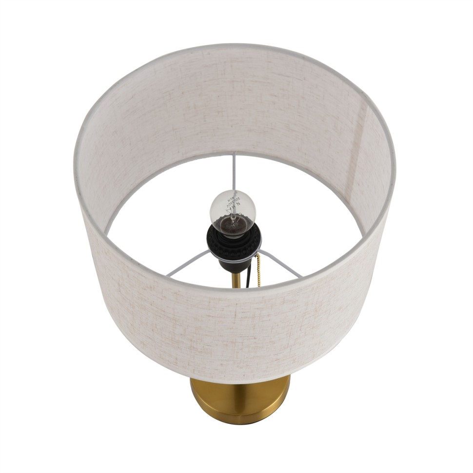 8358/1T LUMION CLASSI Настольная лампа IRISA E27*1*60W, медь/черный/белый, металл/текстиль