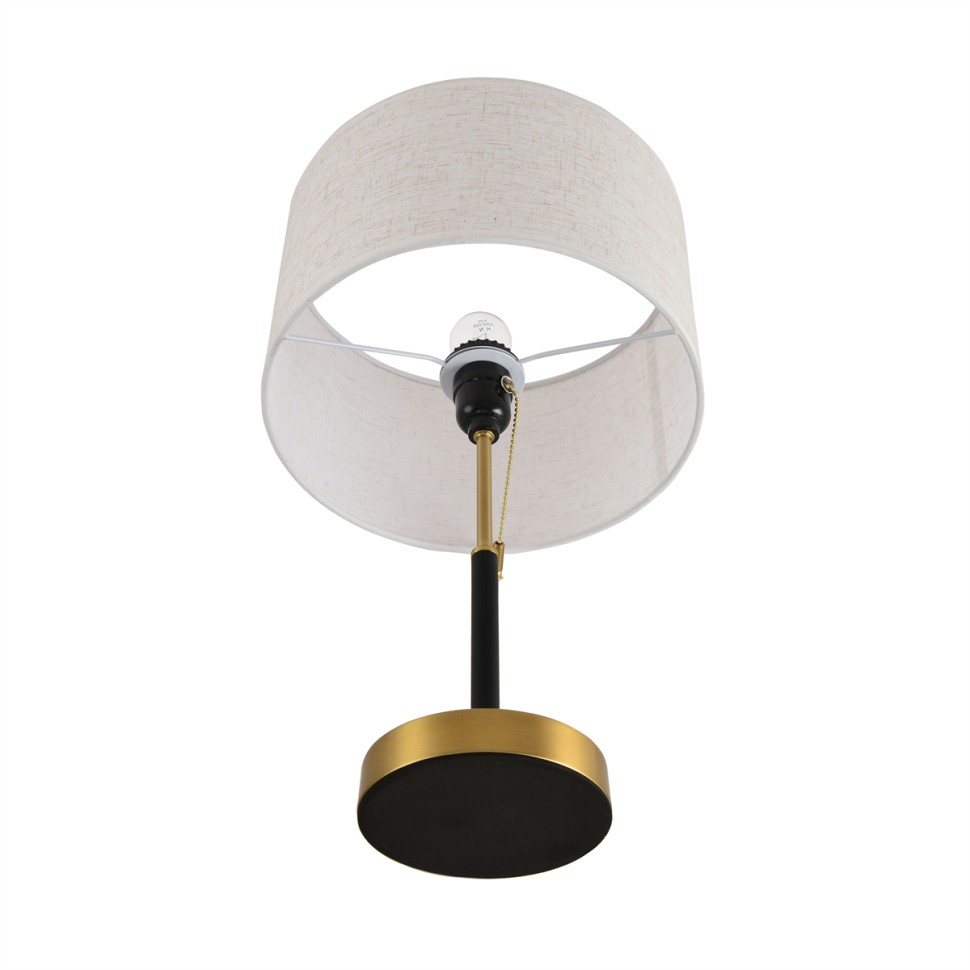 8358/1T LUMION CLASSI Настольная лампа IRISA E27*1*60W, медь/черный/белый, металл/текстиль
