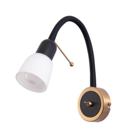 A7009AP-1BK Arte Lamp Бра Lettura на гибкой ножке, черный с бронзой