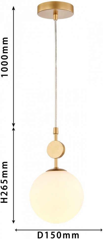 2928-1P FAVOURITE подвесной светильник Absolute, золото