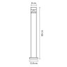 377707 Lightstar Черный наземный уличный фонарь RAGGIO LED 80см, 6W, 4000k, IP54