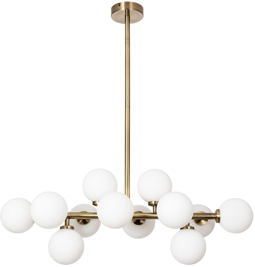 A3988SP-12AB ARTE LAMP потолочная люстра на штанге Bolla-Piccolo G9*12*25W, бронза, белый