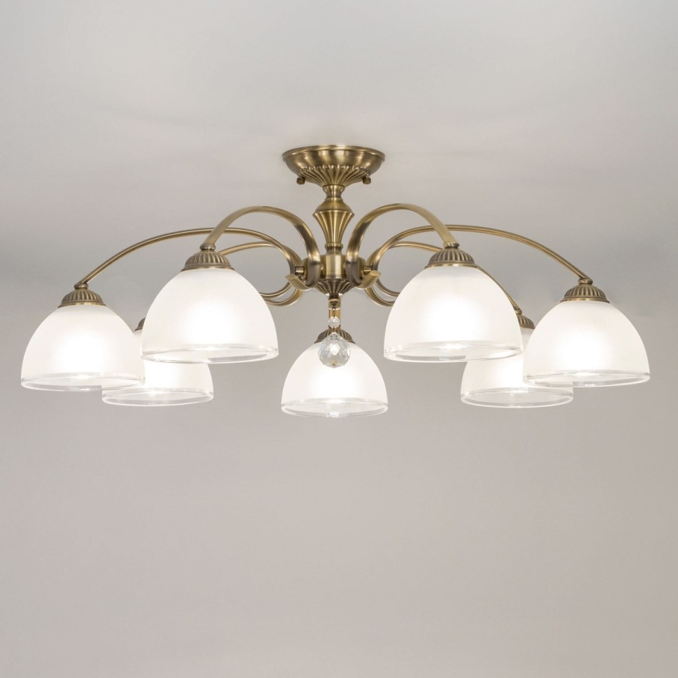 CL417173 CITILUX классическая потолочная люстра Франческа, E27*7*75W, бронза, 72см диаметр