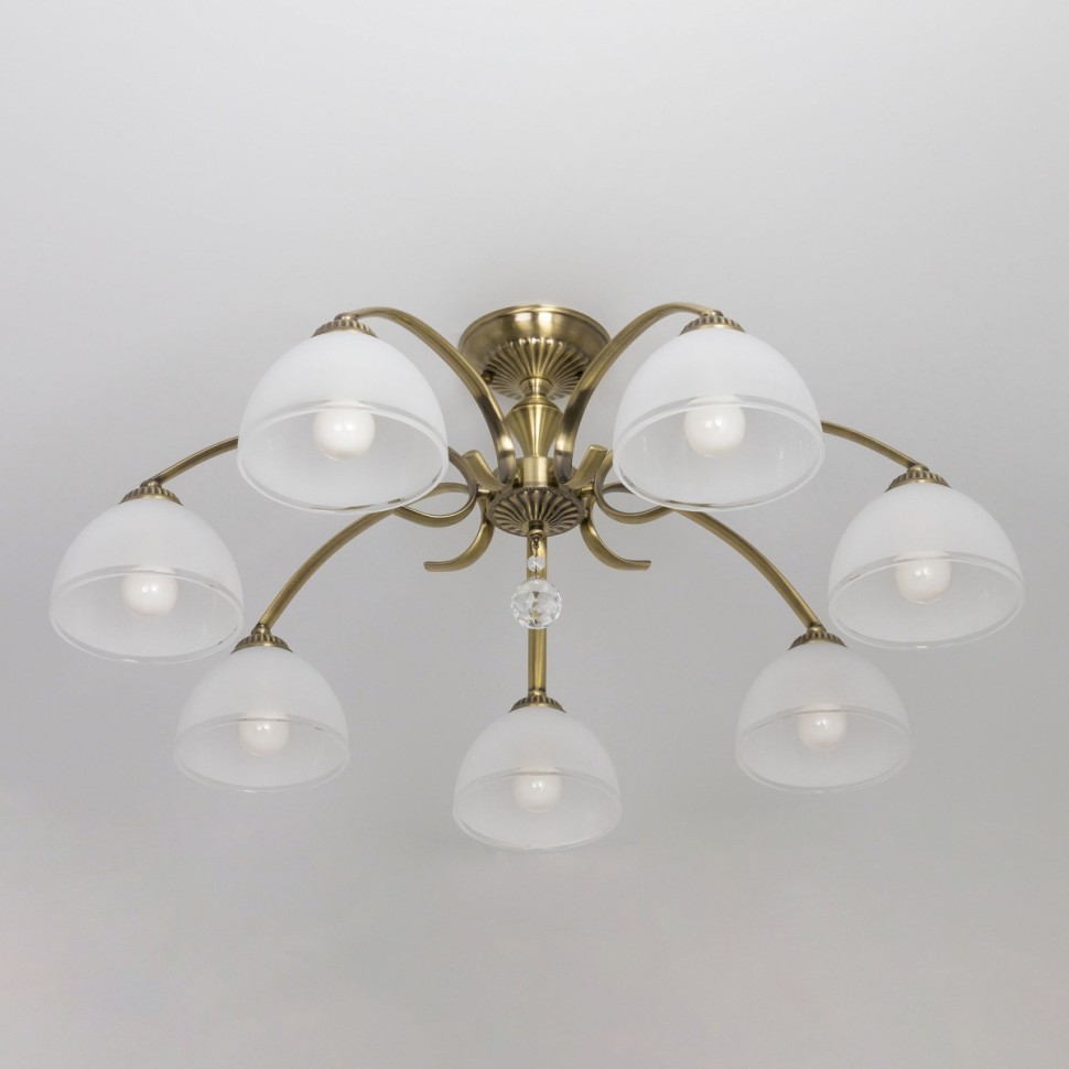 CL417173 CITILUX классическая потолочная люстра Франческа, E27*7*75W, бронза, 72см диаметр