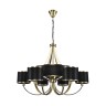 8406/9 LUMION MODERNI Подвесная люстра DEMETRA античная бронза/черный металл/текстиль, E14*6*40W + G9*3*20W