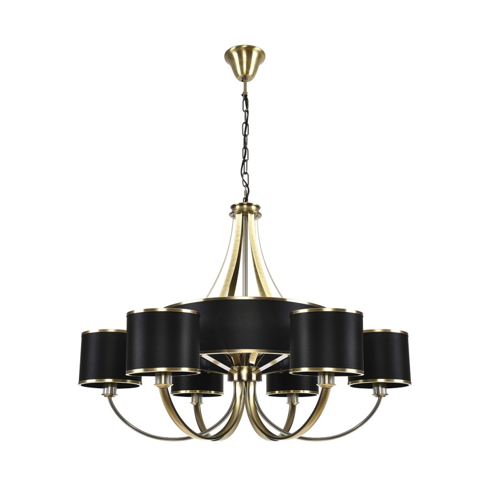 8406/9 LUMION MODERNI Подвесная люстра DEMETRA античная бронза/черный металл/текстиль, E14*6*40W + G9*3*20W
