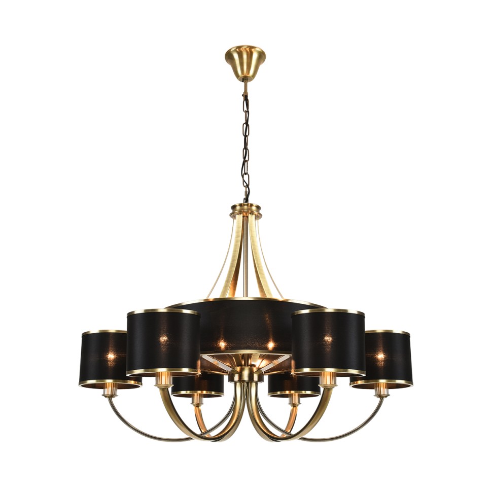 8406/9 LUMION MODERNI Подвесная люстра DEMETRA античная бронза/черный металл/текстиль, E14*6*40W + G9*3*20W