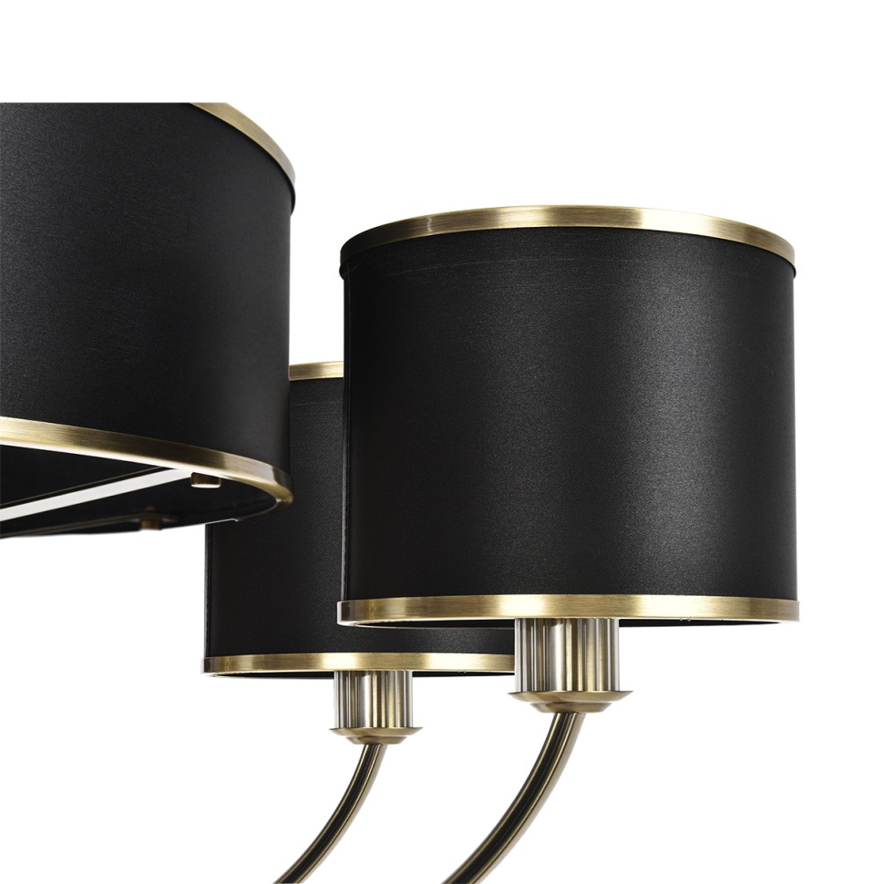 8406/9 LUMION MODERNI Подвесная люстра DEMETRA античная бронза/черный металл/текстиль, E14*6*40W + G9*3*20W