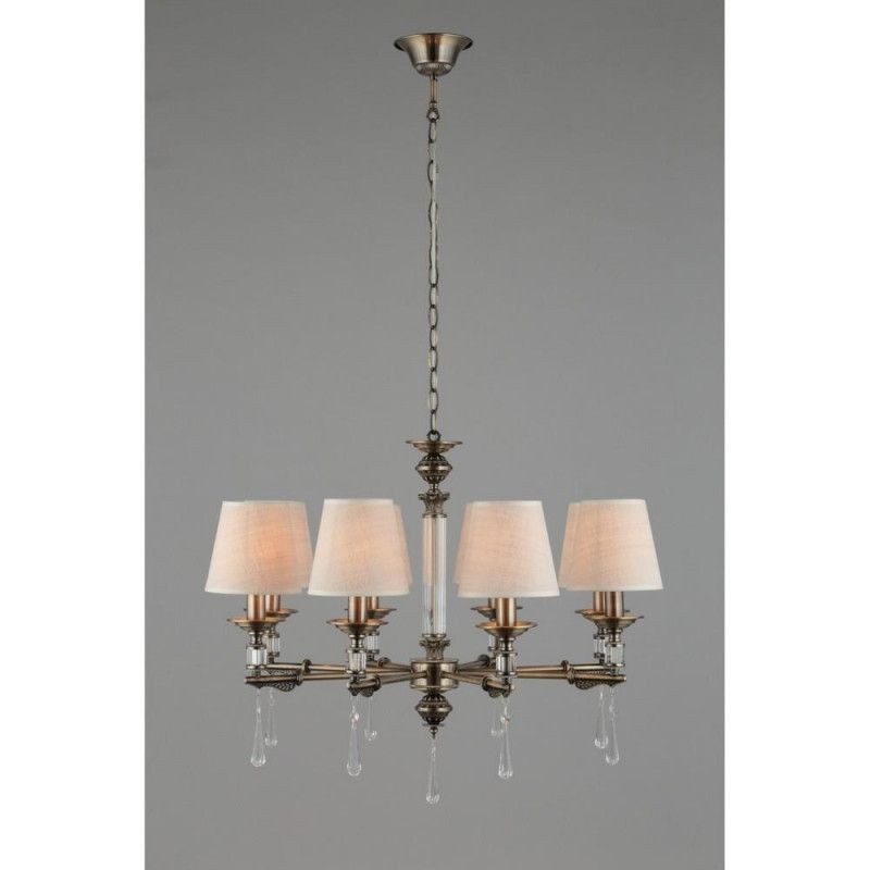 OML-64213-08 Omnilux подвесная люстра Rivoli, E14*8*40W, бежевый, бронза