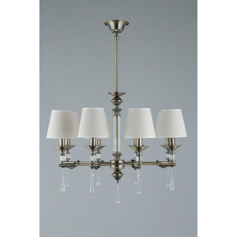 OML-64213-08 Omnilux подвесная люстра Rivoli, E14*8*40W, бежевый, бронза