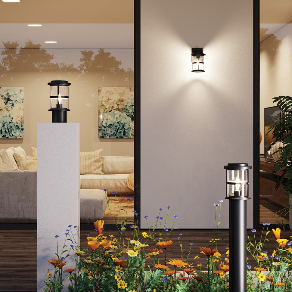 4964/1F ODEON LIGHT NATURE Ландшафтный светильник столб MAGUS, черный, 100см