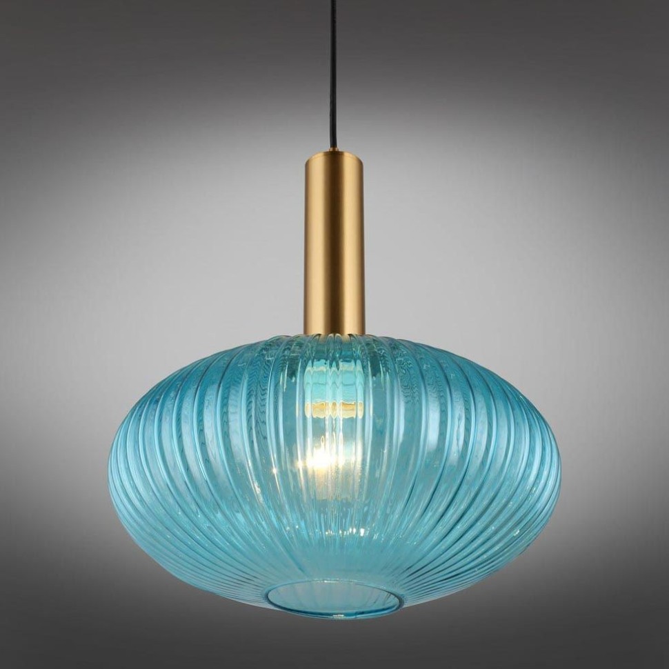 OML-99316-01 OMNILUX Menfi подвесной светильник, бронза, голубой, 30см