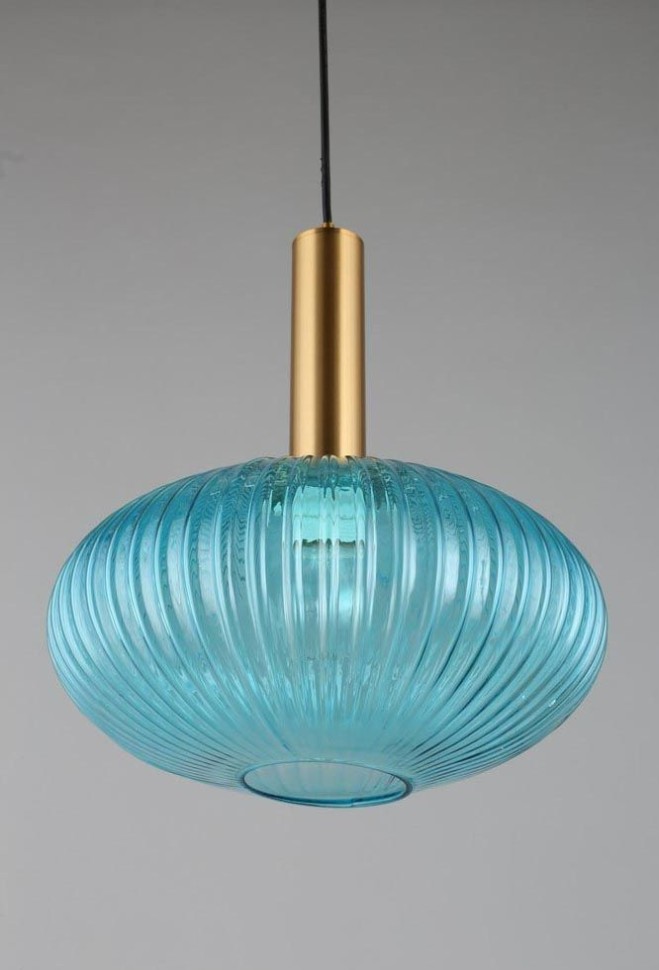 OML-99316-01 OMNILUX Menfi подвесной светильник, бронза, голубой, 30см