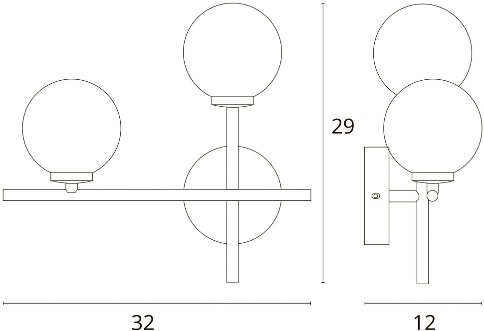 A3988AP-2AB ARTE LAMP бра модерн Bolla-Piccolo G9*2*25W, бронза, белый