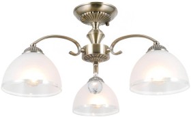 CL417133 CITILUX классическая потолочная люстра Франческа, E27*3*75W, бронза, 52см диаметр