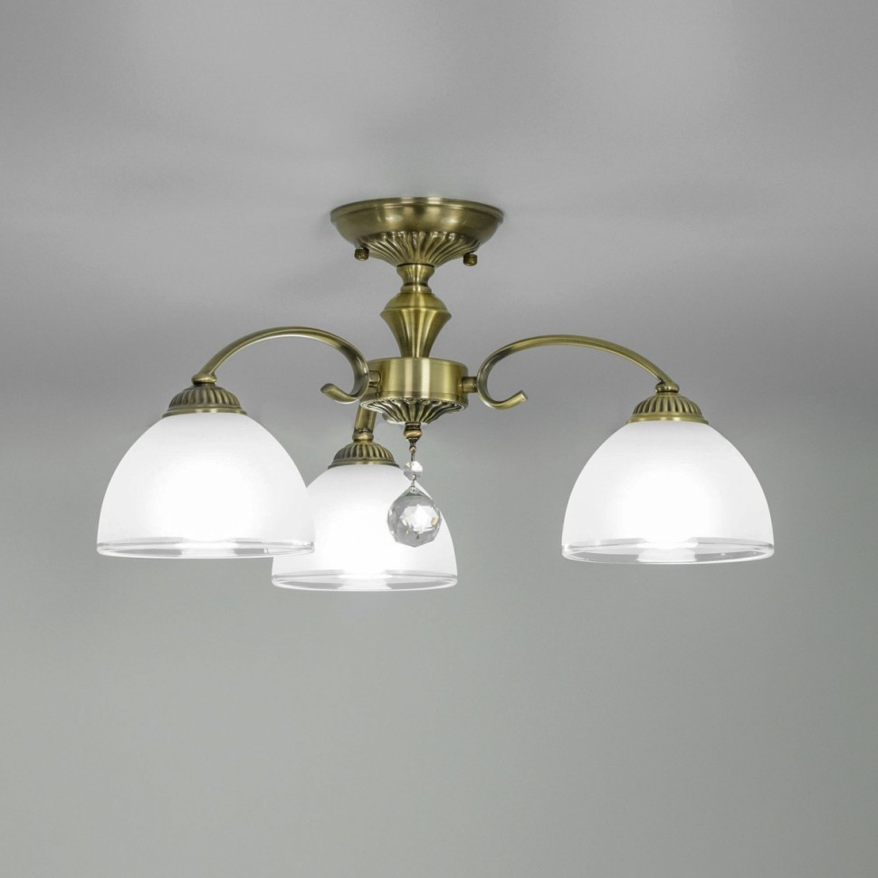 CL417133 CITILUX классическая потолочная люстра Франческа, E27*3*75W, бронза, 52см диаметр