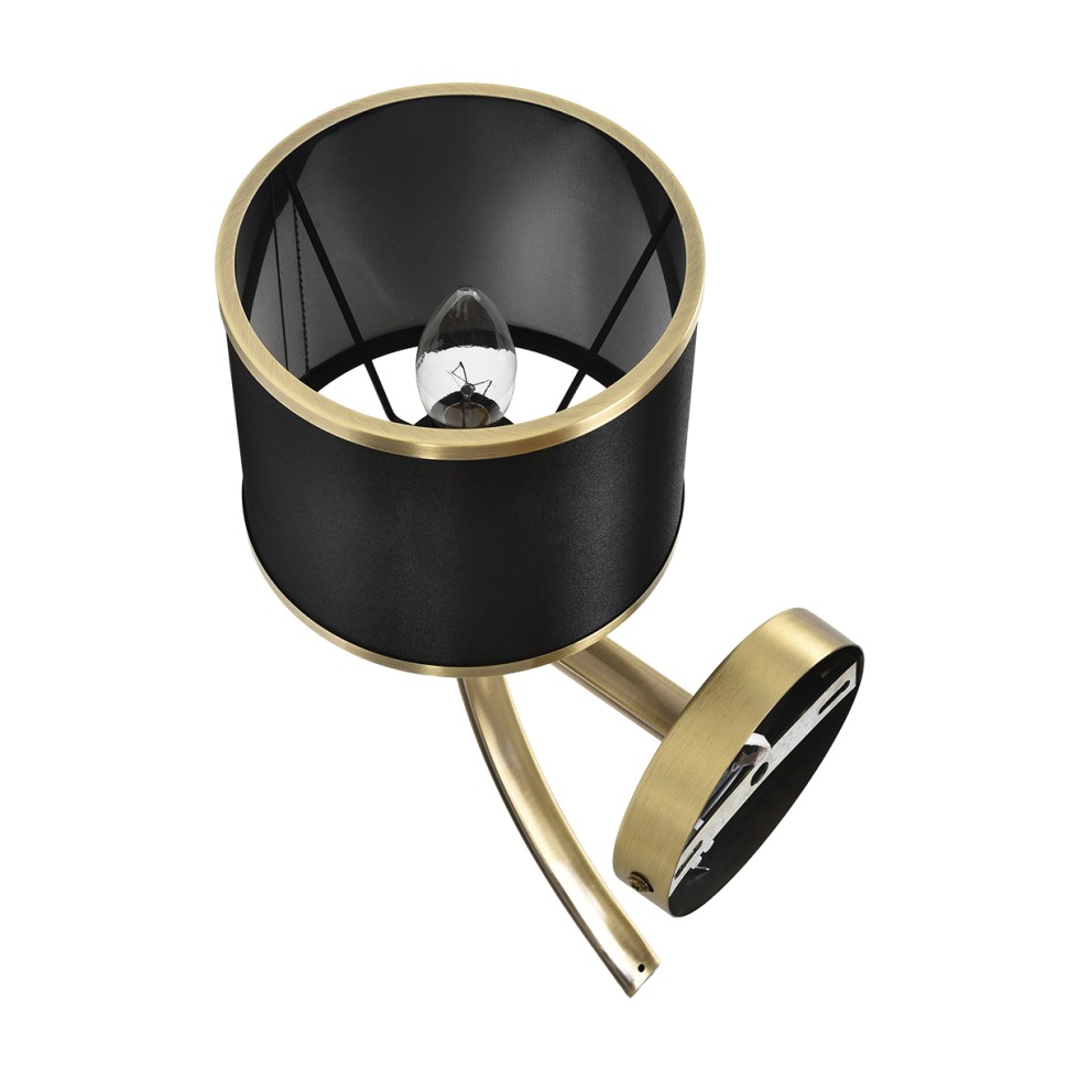 8406/1W LUMION MODERNI Бра DEMETRA, античная бронза/черный, металл/текстиль