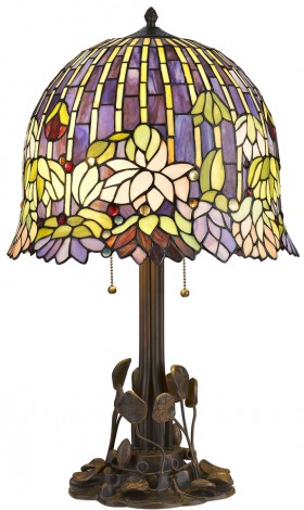 883-804-02 VELANTE Декоративная настольная лампа в стиле Тиффани, высота 75см