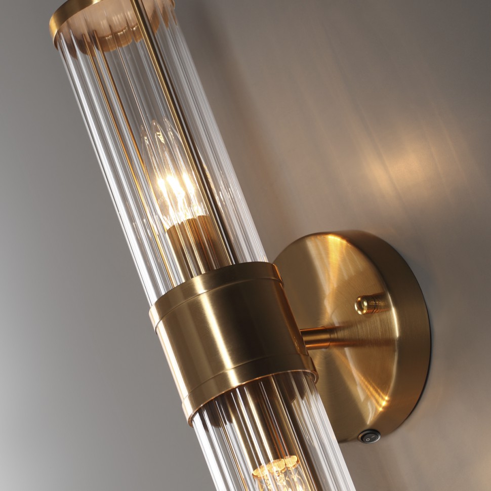 4946/2W Odeon Light Настенный влагозащищенный IP44 светильник KEPA, бронза, с выключателем