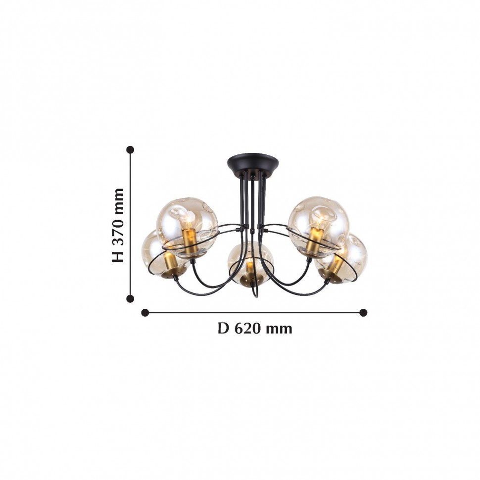 2202-5U F-Promo потолочная люстра Grana