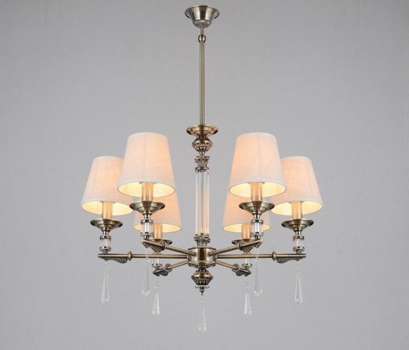 OML-64213-06 Omnilux подвесная люстра Rivoli, E14*6*40W, бежевый, бронза