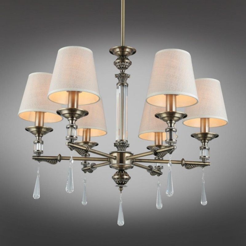 OML-64213-06 Omnilux подвесная люстра Rivoli, E14*6*40W, бежевый, бронза