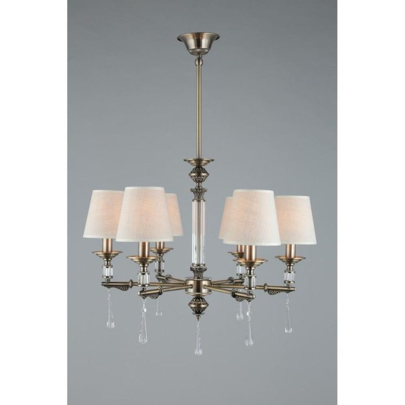 OML-64213-06 Omnilux подвесная люстра Rivoli, E14*6*40W, бежевый, бронза