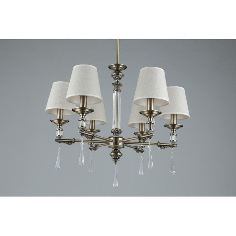 OML-64213-06 Omnilux подвесная люстра Rivoli, E14*6*40W, бежевый, бронза