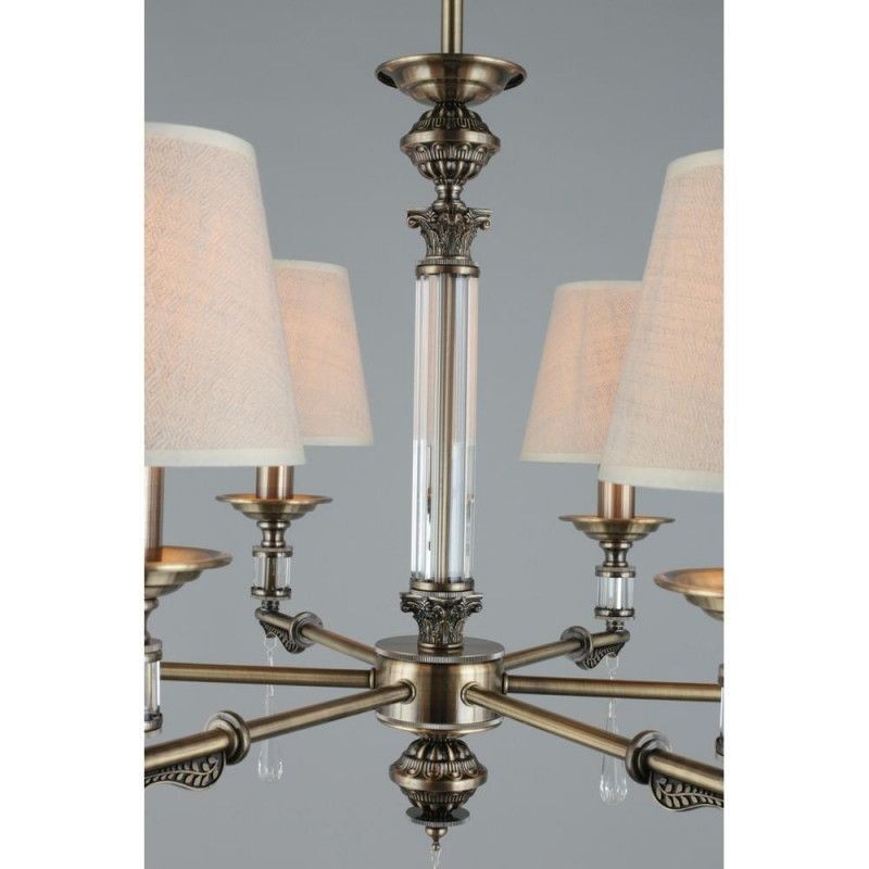 OML-64213-06 Omnilux подвесная люстра Rivoli, E14*6*40W, бежевый, бронза