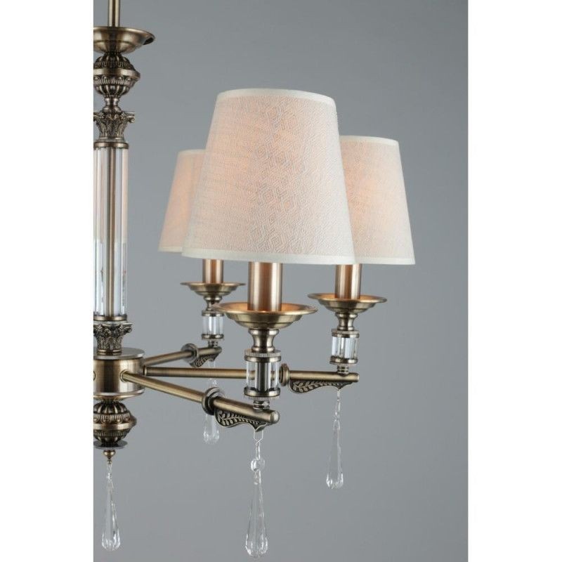 OML-64213-06 Omnilux подвесная люстра Rivoli, E14*6*40W, бежевый, бронза